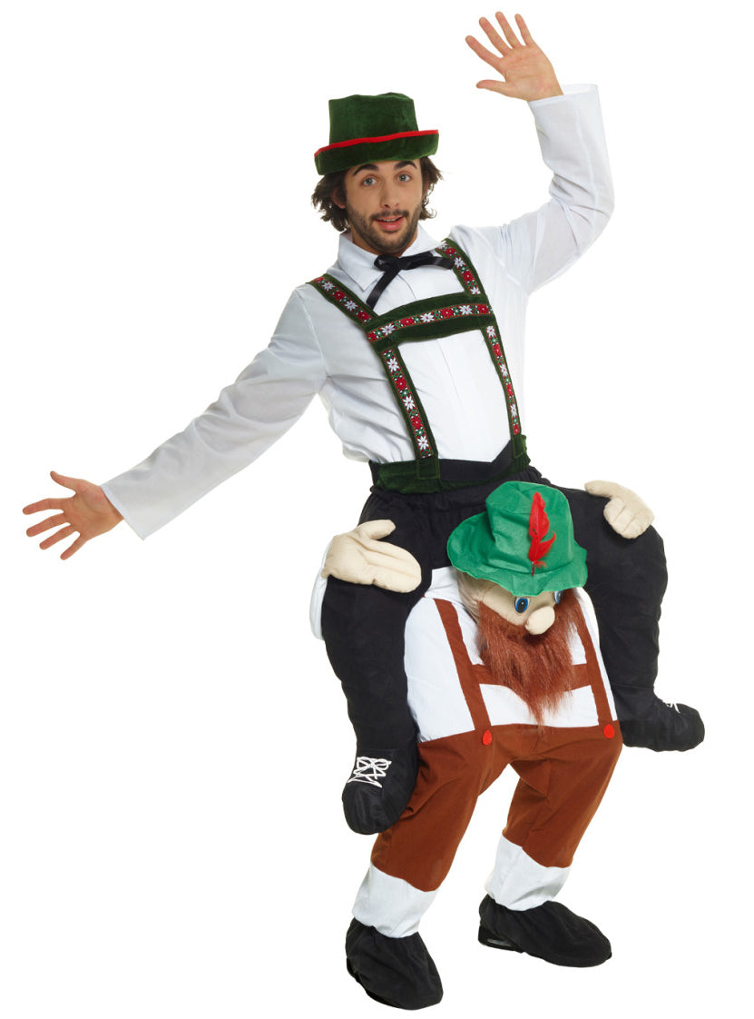 Piggyback Mens Funny Oktoberfest Costume - Alternate Image