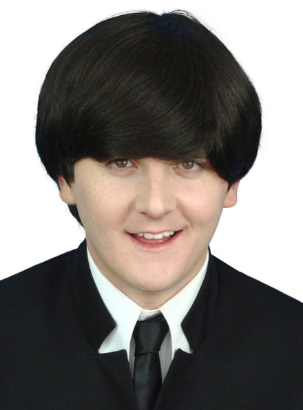 Mens Dark Brown 60s Beatles Rock Star Costume Wig