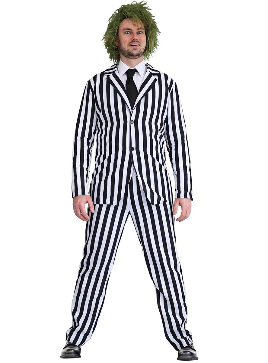 Main image of Beetle Time Mens Black And White Striped Halloween Costume