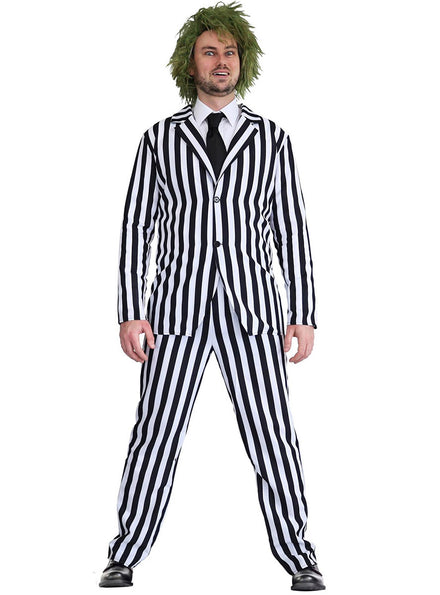 Main image of Beetle Time Mens Black And White Striped Halloween Costume