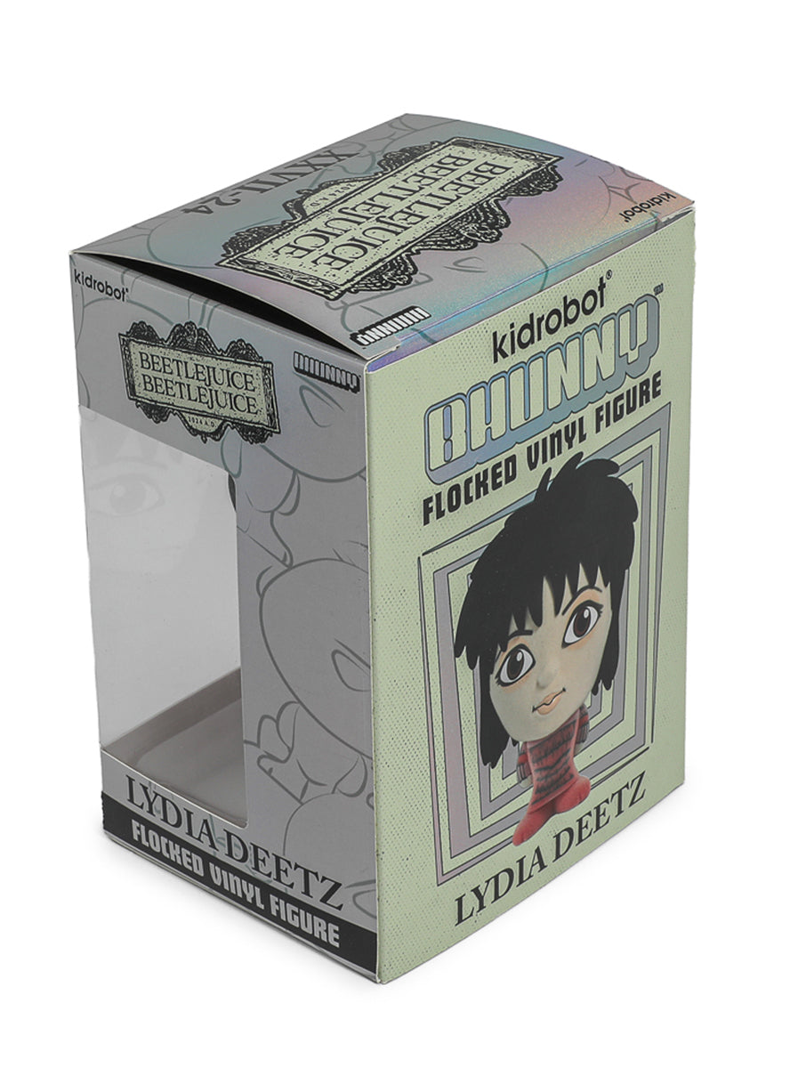 Beetlejuice 2024 Lydia Deetz Wedding Dress 10cm Flocked Figure – Side Packaging Image