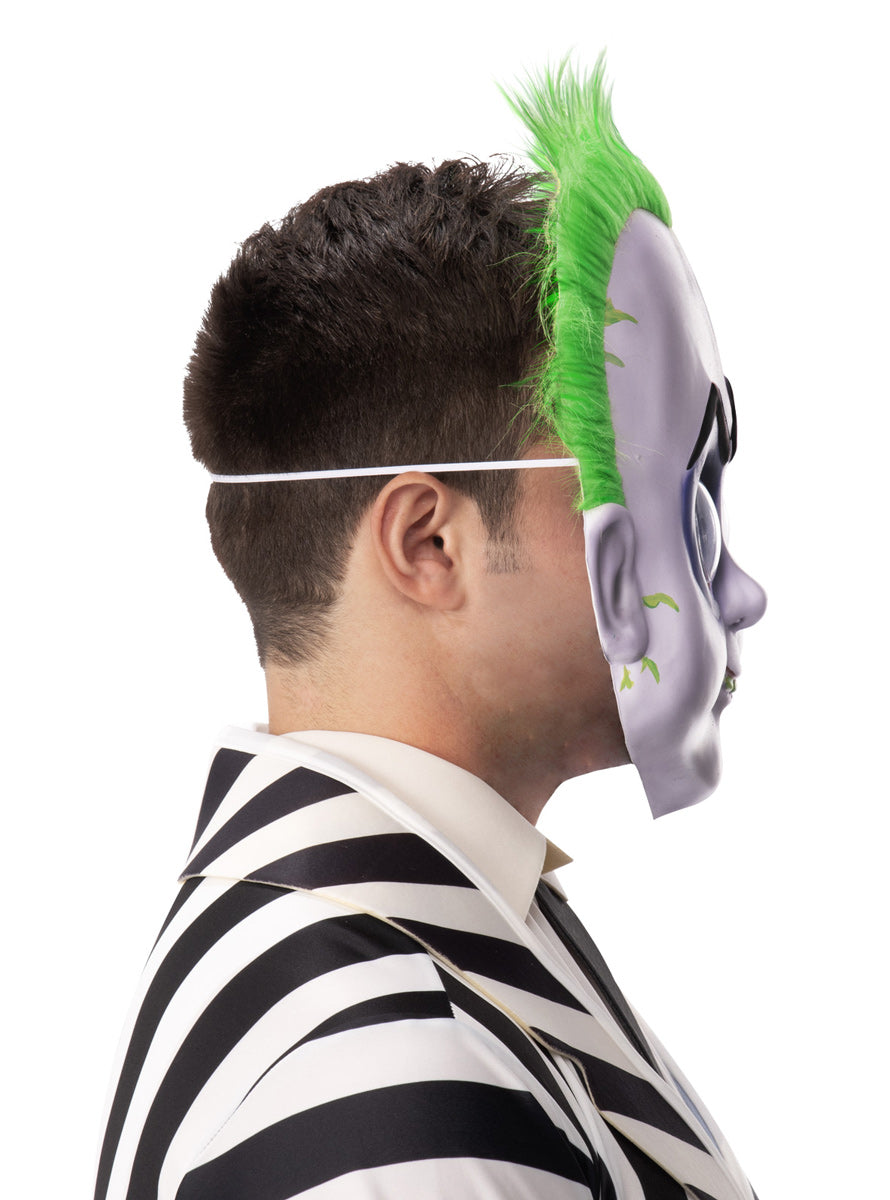 Adults Beeltejuice Googly Eyes Halloween Costume Mask - Side Image