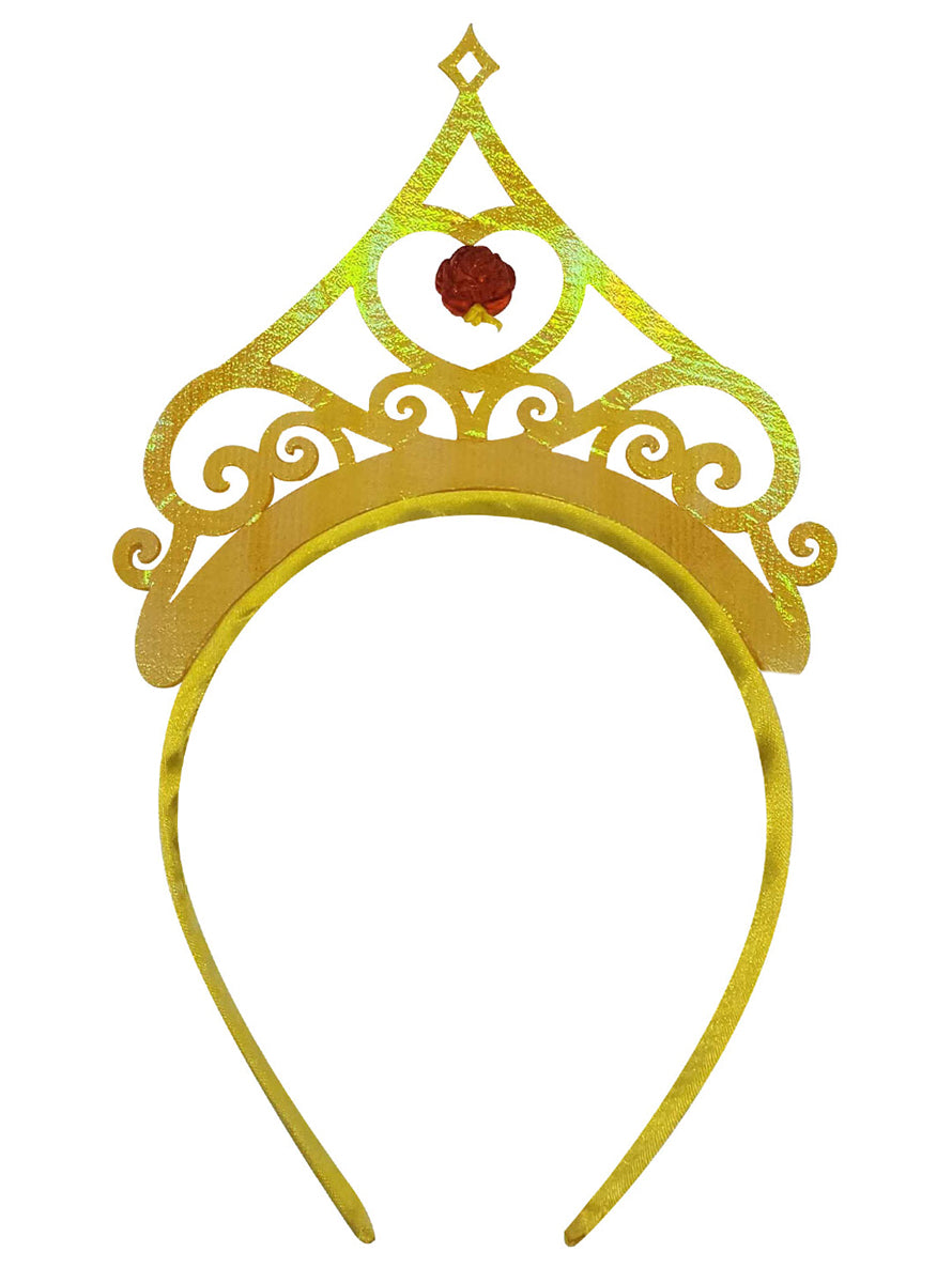 Yellow Princess Belle Girls Costume Tiara - Alternative Image 1