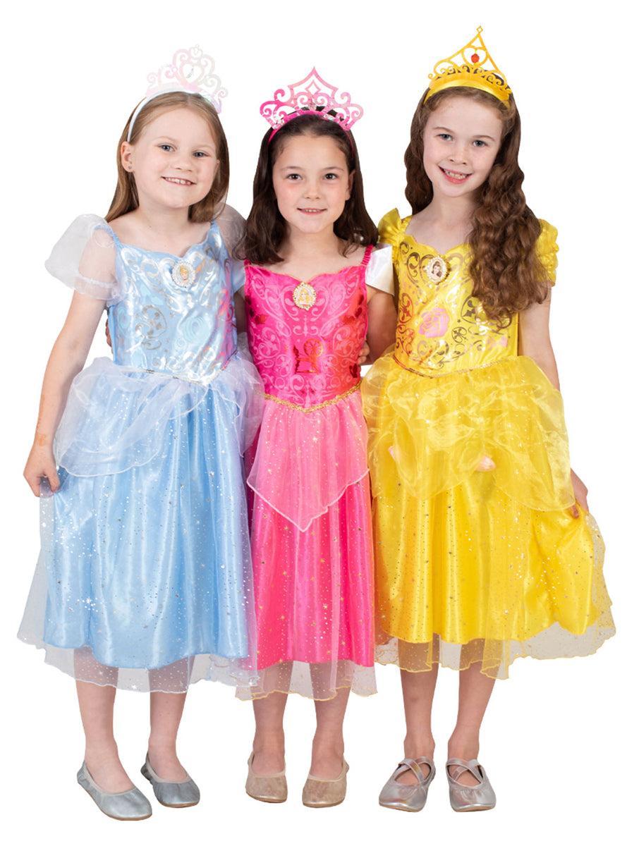 Yellow Princess Belle Girls Costume Tiara - Group Image