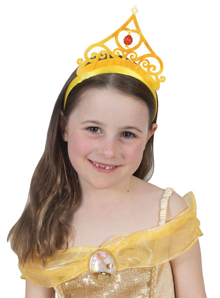 Yellow Princess Belle Girls Costume Tiara - Main Image