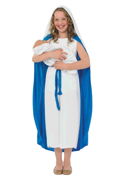 Girls Biblical Mary Christmas Nativity Costume Main Image