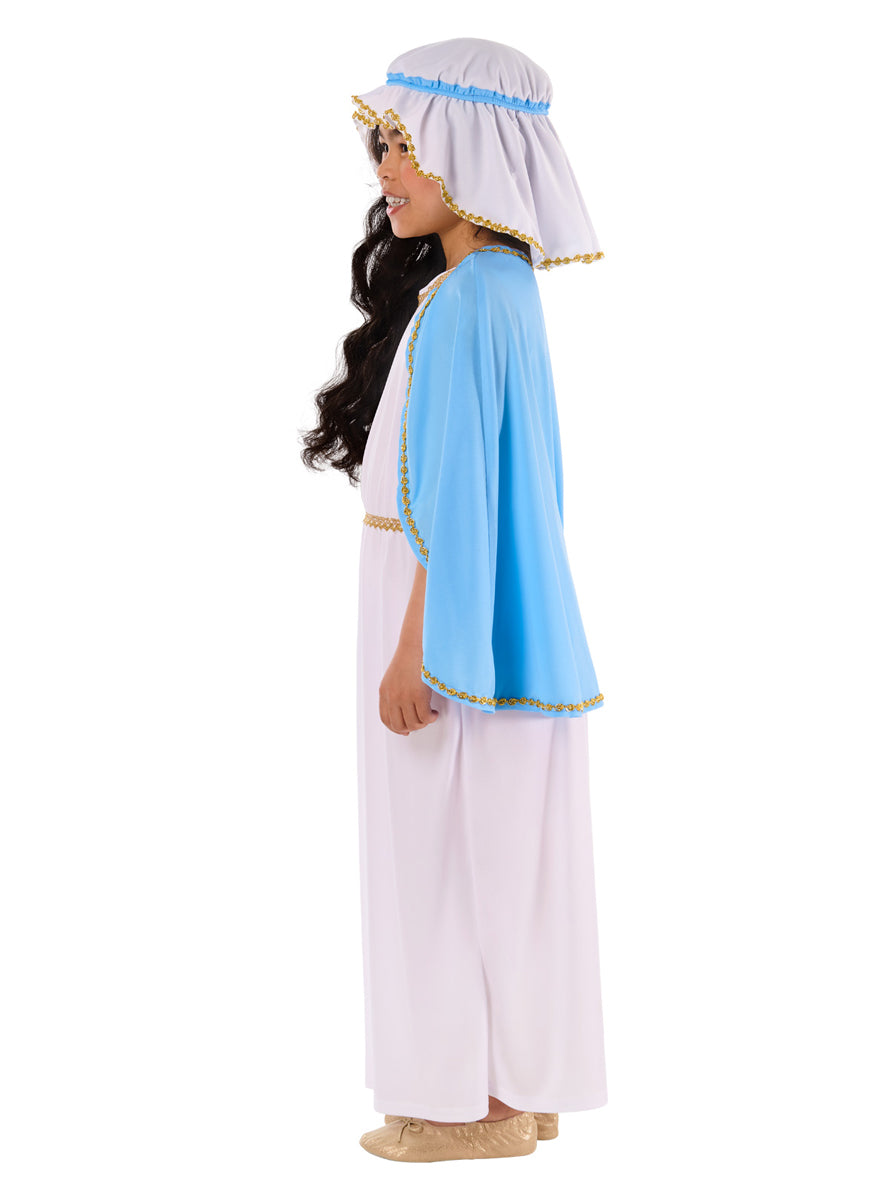 Mary Nativity Girls Biblical Christmas Costume - Side Image