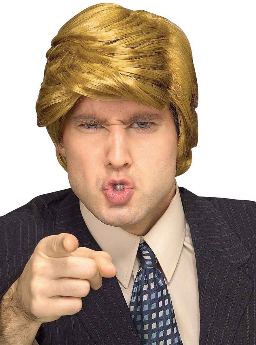 Donald Trump Mens Blonde Costume Wig - Main Image