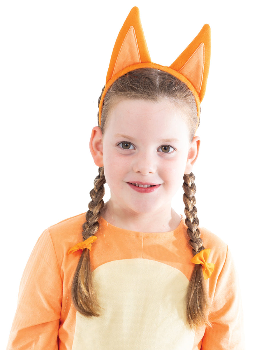 Bingo Toddler Girls Orange Character Costume Onesie - Close Image