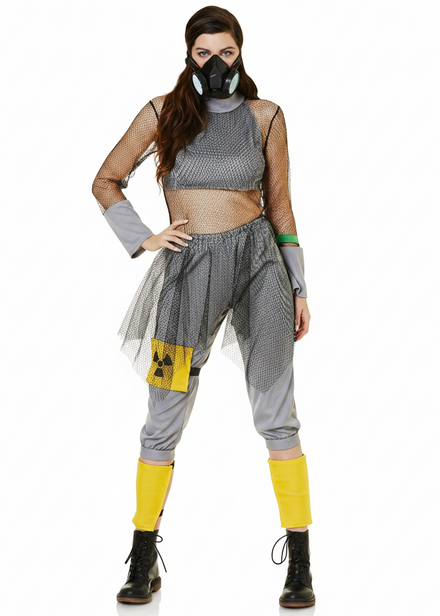 Toxic Biohazard Girl Plus Size Womens Halloween Costume - Main Image