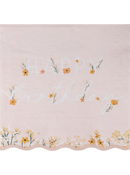 Birthday Bloom Floral Napkins - Main Image
