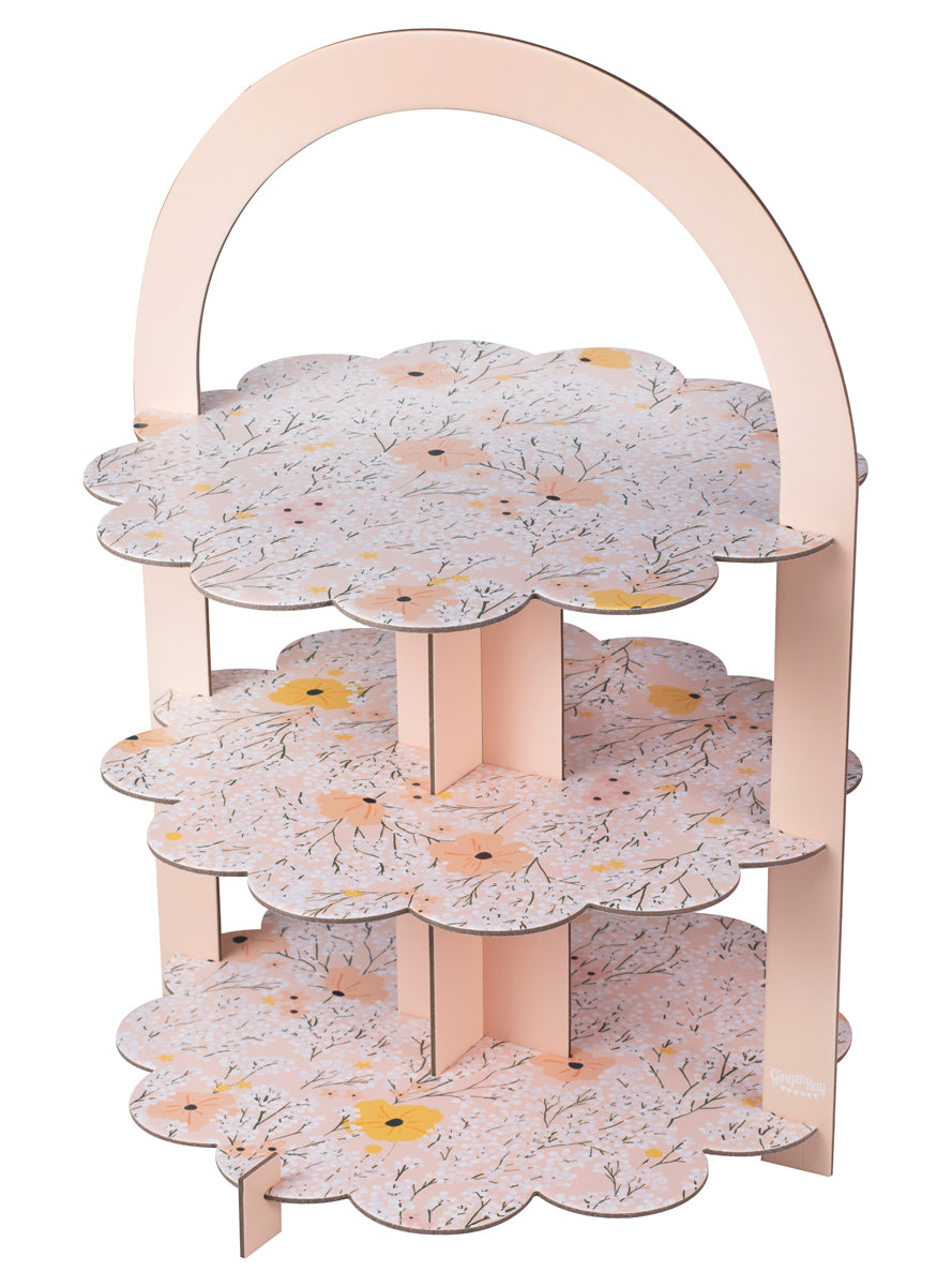 Floral 3 Tier Cake Stand - Main Image
