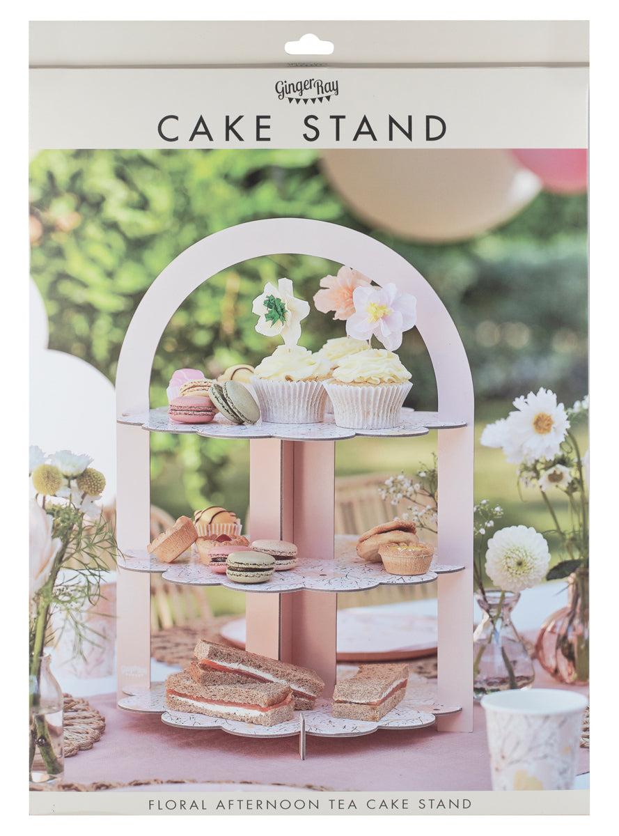 Floral 3 Tier Cake Stand - Packaging Image