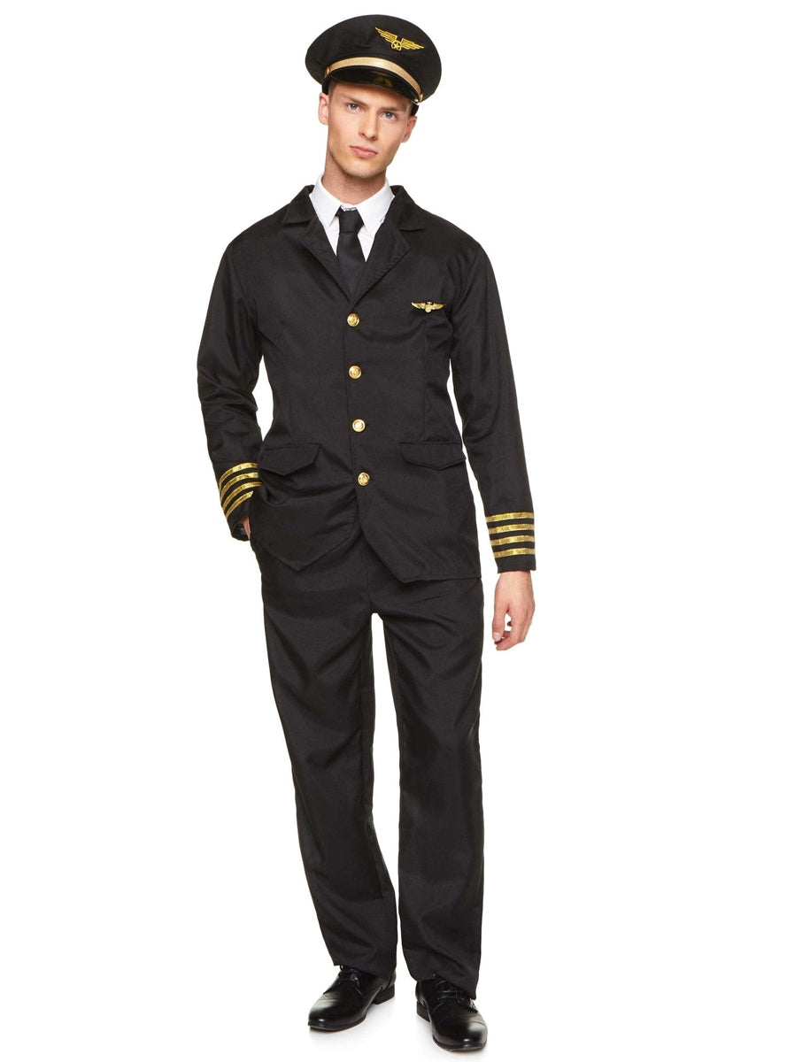 Airline Pilot Mens Occupation Costume - Alternate Image