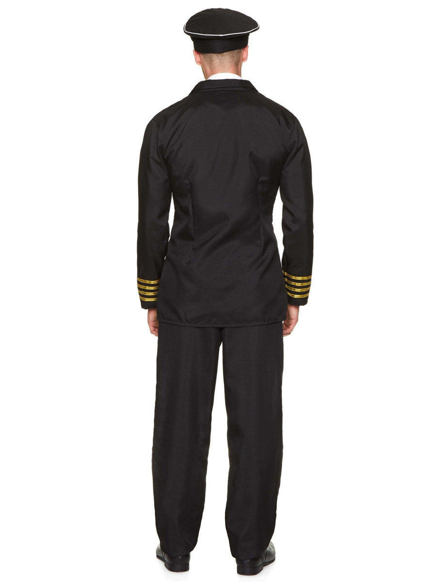 Airline Pilot Mens Occupation Costume - Back Image