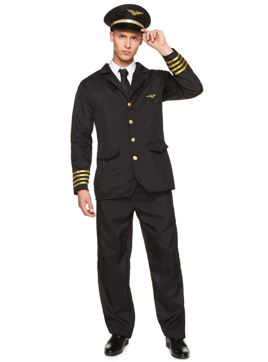 Airline Pilot Mens Occupation Costume - Main Image