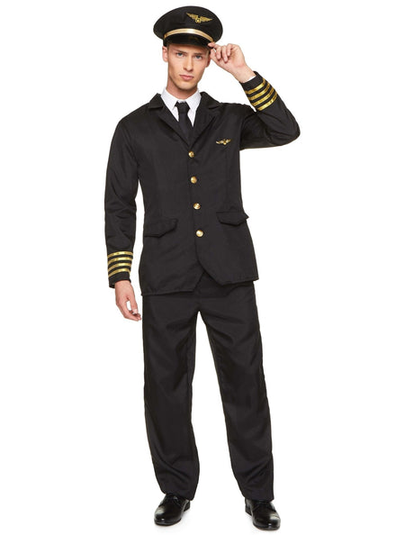 Airline Pilot Mens Occupation Costume - Main Image