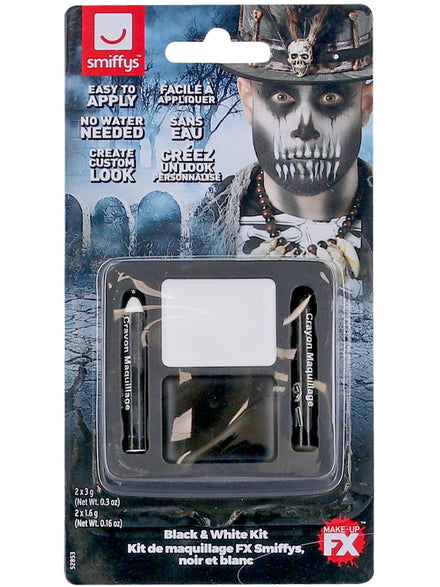 Halloween Essentials Black and White Makeup Kit - Main Image