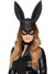 Black Glitter Womens Bunny Costume Mask And Collar Set - Main Image
