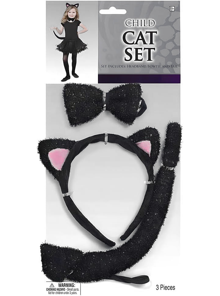 Sparkly Black Cat Accessory Set - Alternate Image