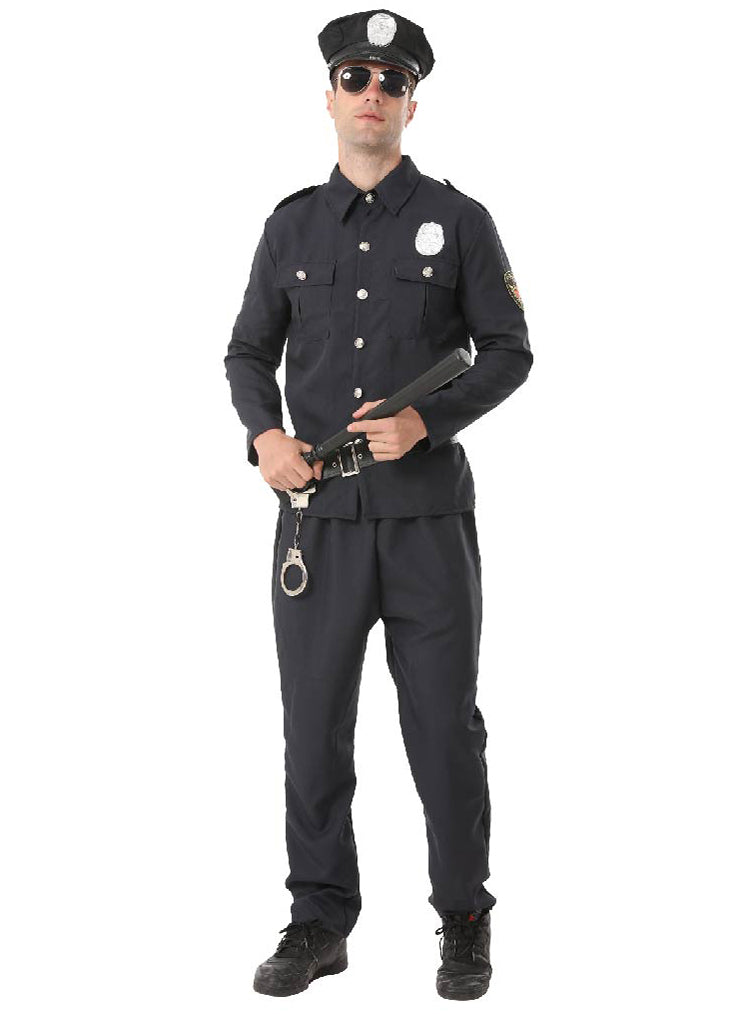 Alternative image of Police Officer Mens Classic Black Cop Costume
