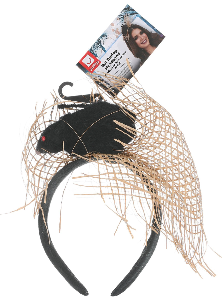 Burlap Rat Halloween Headband - Packaging Image