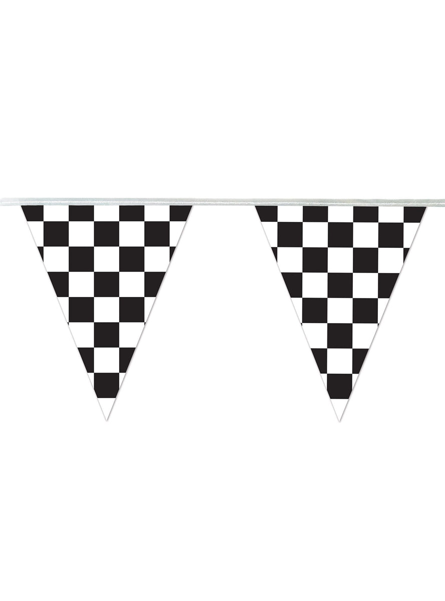 Checkered Pennant Flag Banner - Close Image