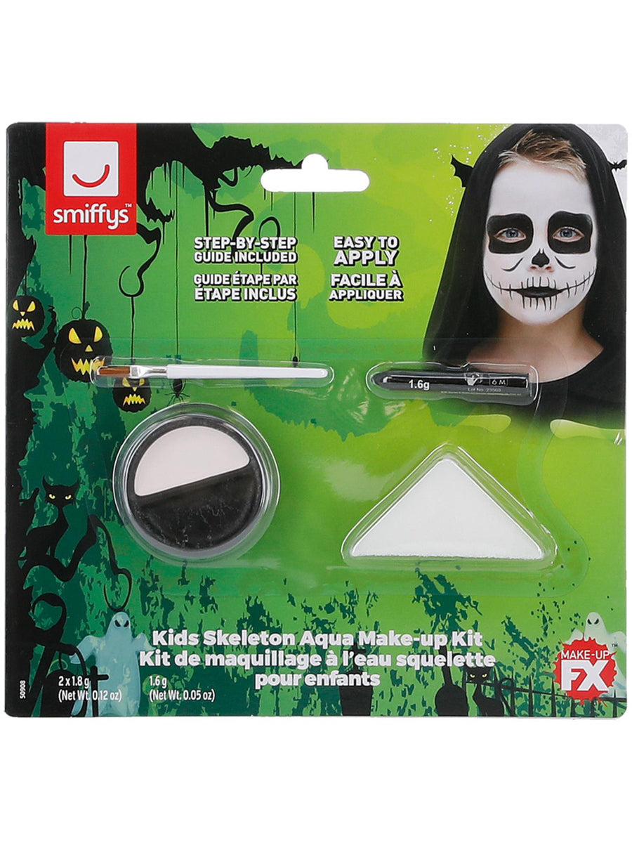 Skeleton Halloween Makeup Kit with Face Paint - Main Image