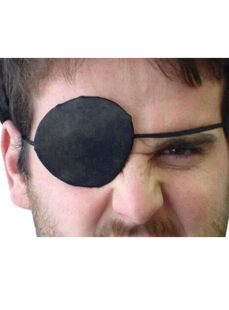 Adults Black Satin Pirate Costume Eyepatch