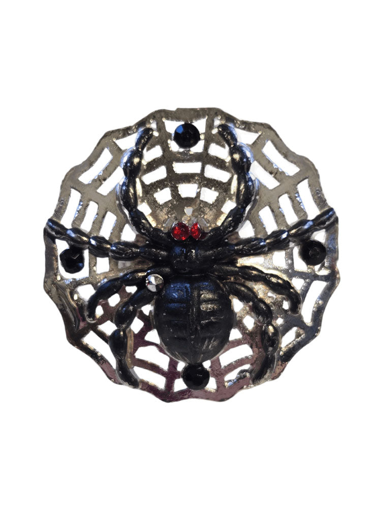 Adults Black Spider Halloween Costume Ring Main Image