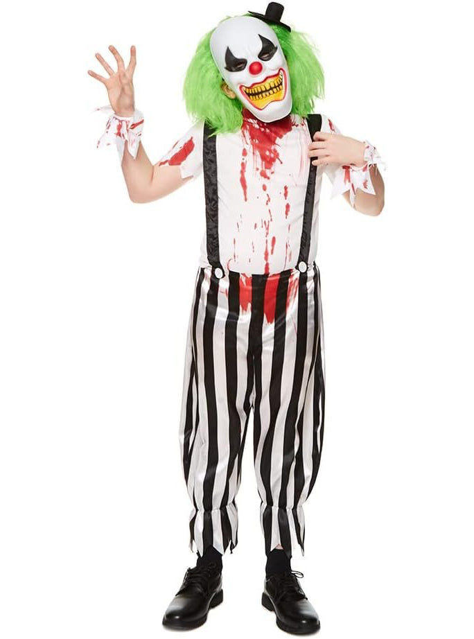Evil Halloween Clown Boys Costume - Alternate Image