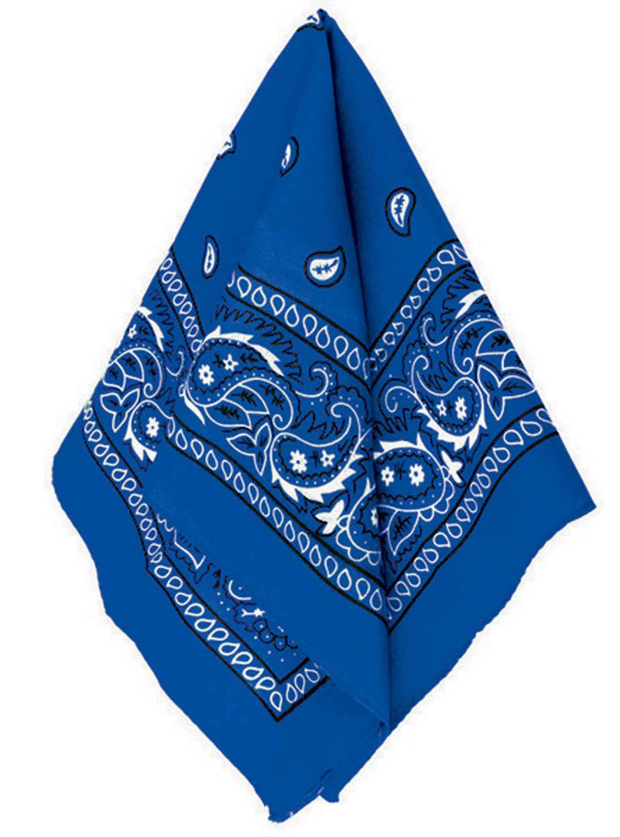 Blue Cowboy Paisley Print Bandanna - Main Image