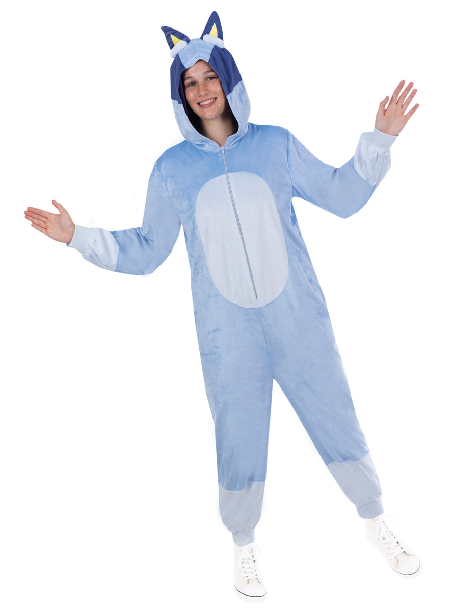 Blue Adults Blue Character Costume Onesie - Main Image