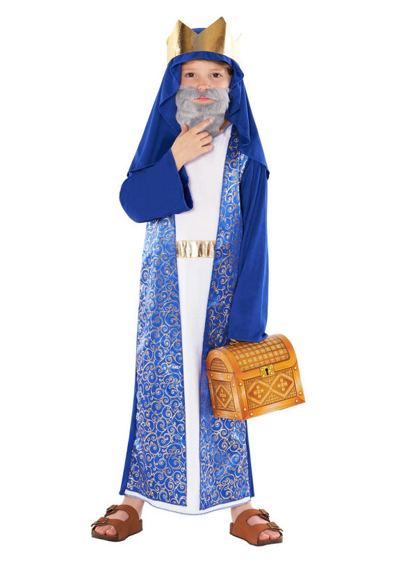 Boys Blue Nativity King Biblical Christmas Costume Alternative Image
