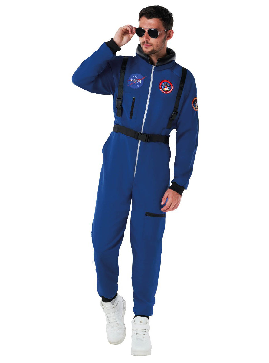 Blue Mens Astronaut Jumpsuit - Main Image