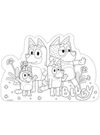 Bluey Colouring In Placemats 8 Pack - Main Image