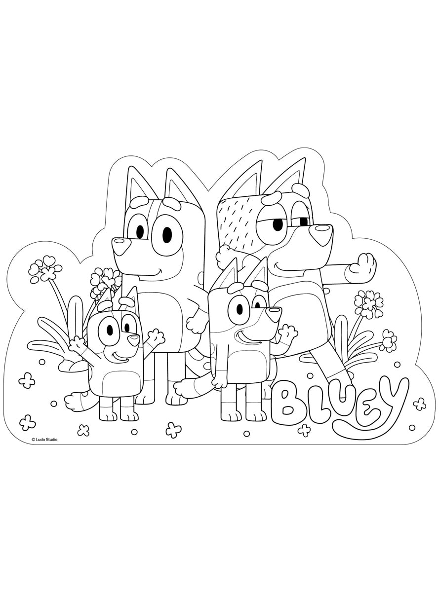 Bluey Colouring In Placemats 8 Pack - Main Image