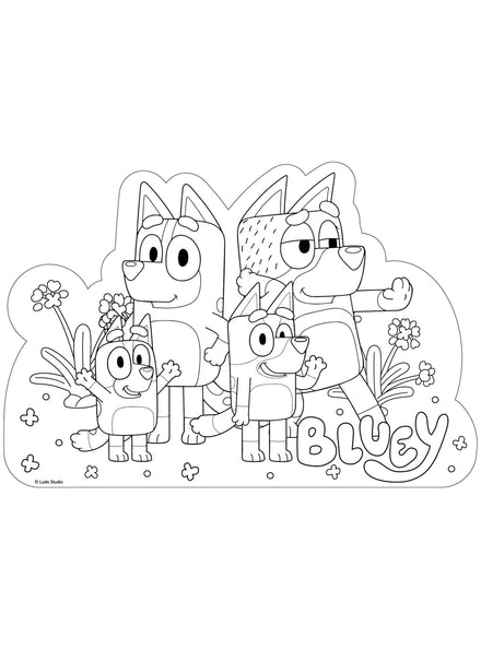Bluey Colouring In Placemats 8 Pack - Main Image