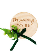 Botanical Baby Wooden Badge - Main Image