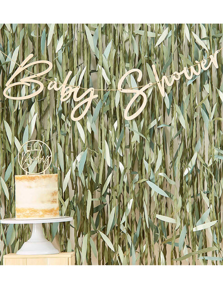 Botanical Baby Wooden Bunting Decoration - Main Image