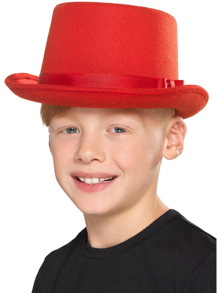 Boys Red Costume Top Hat