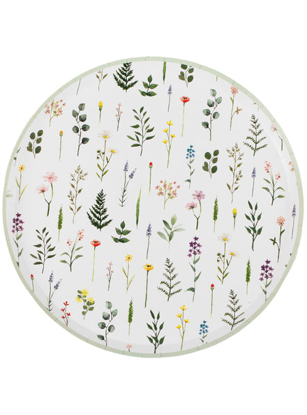 Bridal Bloom 8 Pack Floral Paper Plates – Main Image