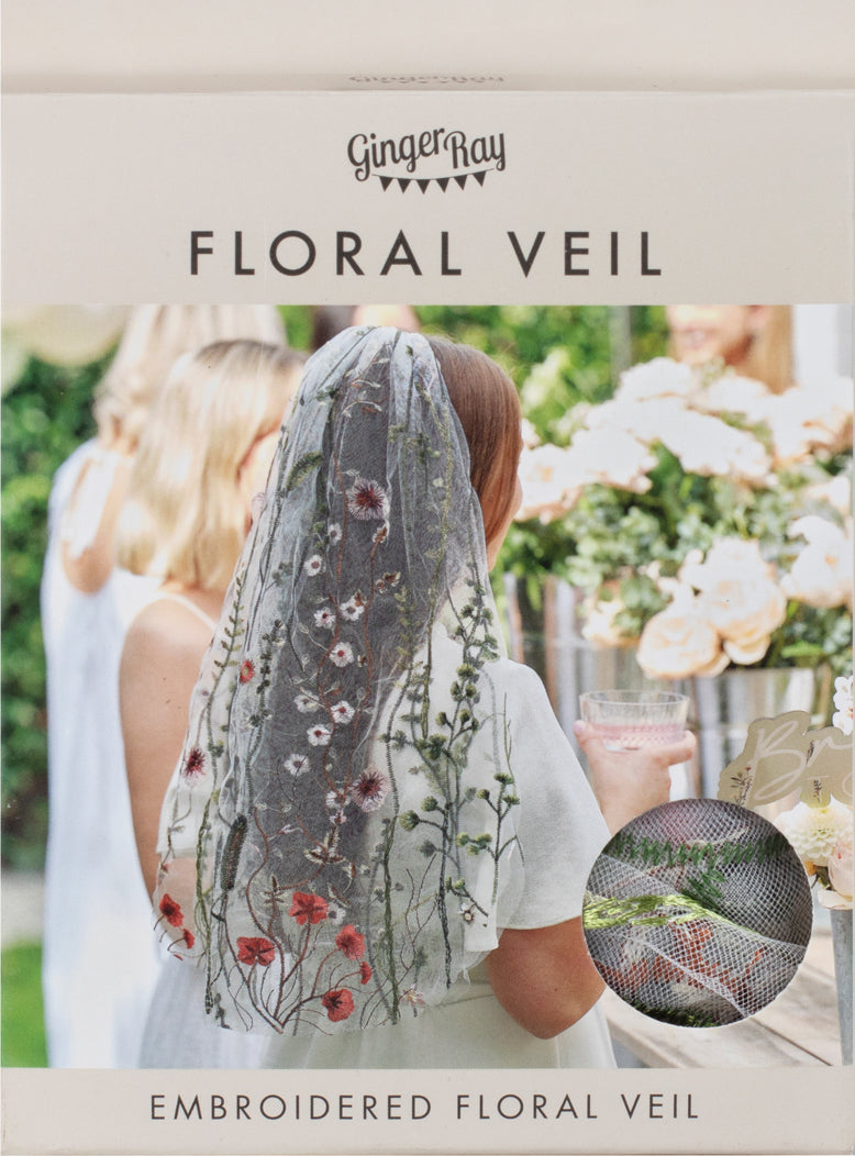 wedding shower flower veil - packaging image