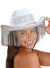 white bridal hens night cowboy hat - main image