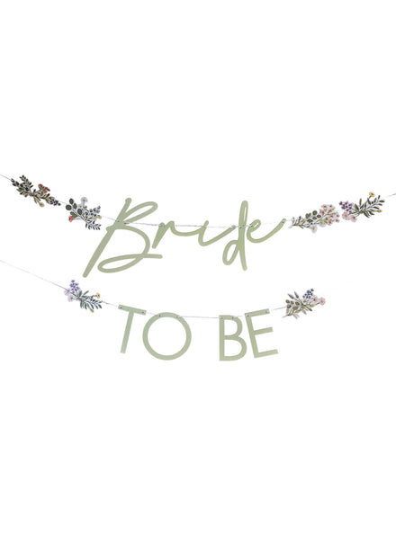 Floral bridal shower bride to be banner - main image