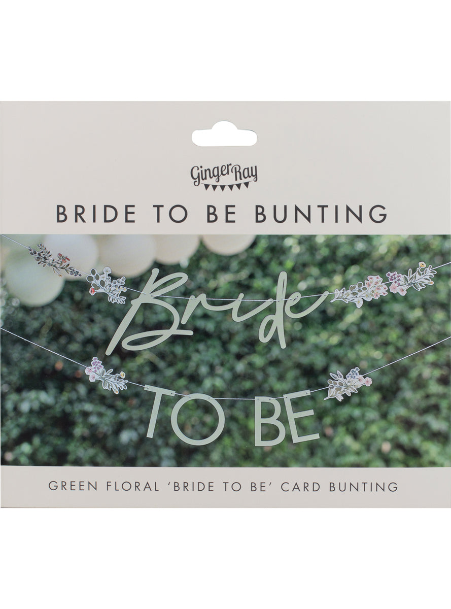 Floral bridal shower bride to be banner - packaging image