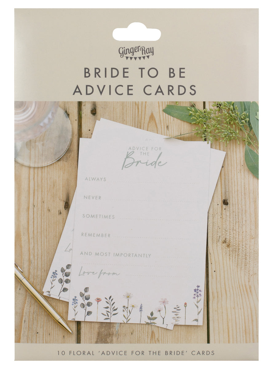 hens night party bride advice cards - packaging image