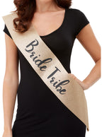 Gold Glitter Bride Tribe Hens Party Sash - Main Image