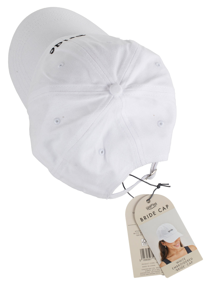 white bride hens night party hat - packaging image