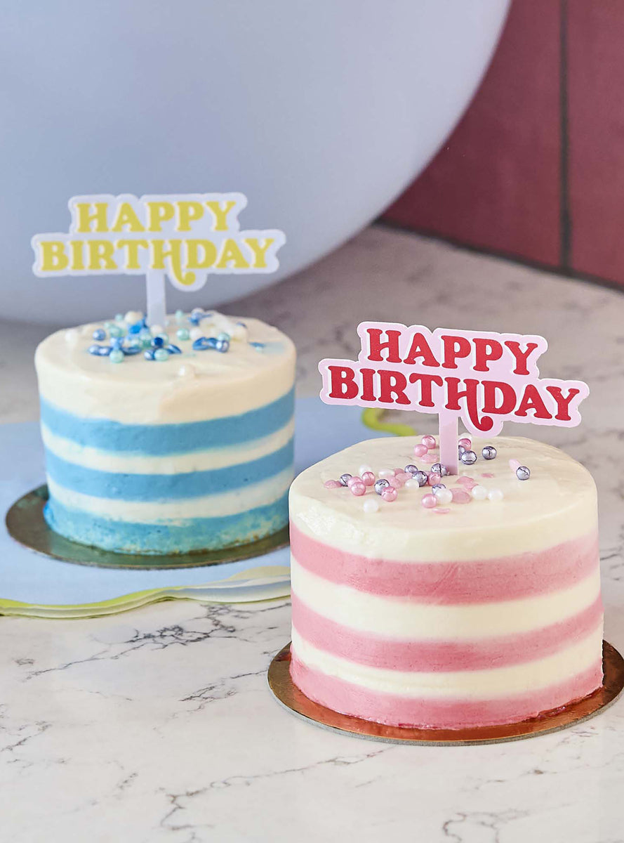 Bright Banquet 12 Pack Happy Birthday 9cm Food Picks — Lifestyle Image 2